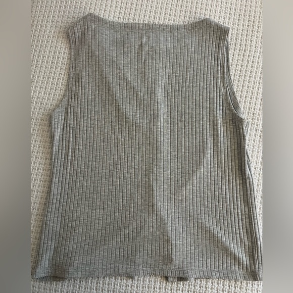 Abercrombie & Fitch Light Gray Ribbed Shirt - Picture 4 of 5